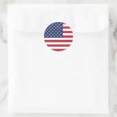 Sticker Rond Drapeau des États-Unis (Sac)