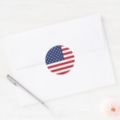 Sticker Rond Drapeau des États-Unis (Enveloppe)