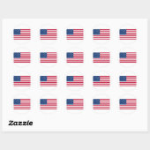 Sticker Rond Drapeau des États-Unis d'Amérique (Feuille)