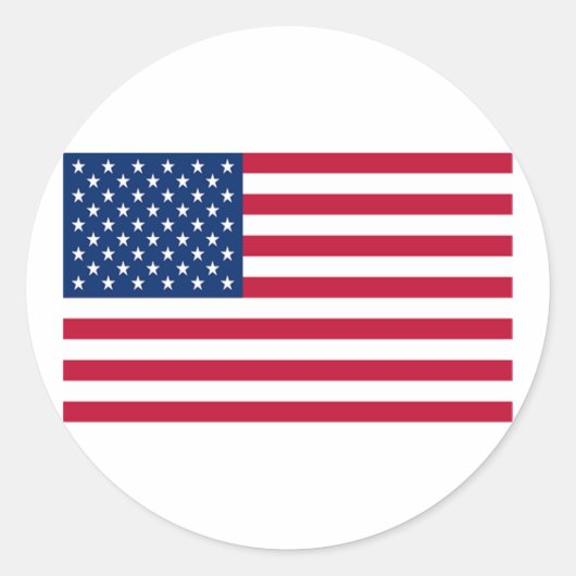 Sticker Rond Drapeau des États-Unis d'Amérique (Devant)