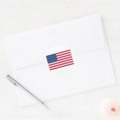 Sticker Rond Drapeau des États-Unis d'Amérique (Enveloppe)