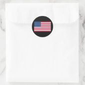 Sticker Rond Drapeau des États-Unis d'Amérique (Sac)