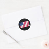Sticker Rond Drapeau des États-Unis d'Amérique (Enveloppe)