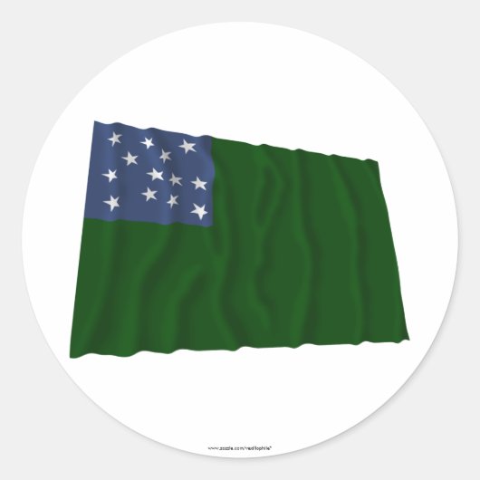 Sticker Rond Drapeau des Garçons de la montagne verte (Devant)