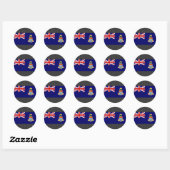 Sticker Rond Drapeau des îles Caïmans (Feuille)