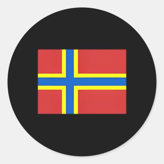Sticker Rond Drapeau Des Îles Orkney Ecosse (Devant)