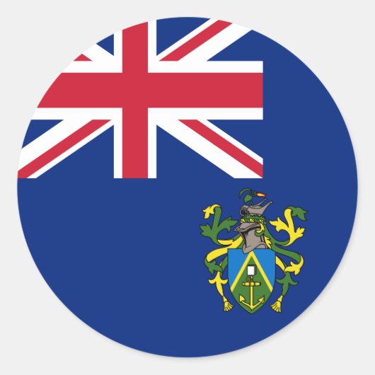 Sticker Rond Drapeau des îles Pitcairn (Devant)