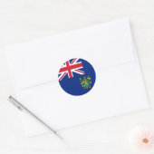 Sticker Rond Drapeau des îles Pitcairn (Enveloppe)