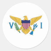 Sticker Rond Drapeau des îles Vierges américaines (Devant)