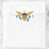 Sticker Rond Drapeau des îles Vierges américaines (Sac)