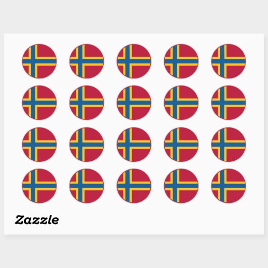 Sticker Rond Drapeau des Orcades (Feuille)