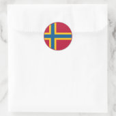 Sticker Rond Drapeau des Orcades (Sac)