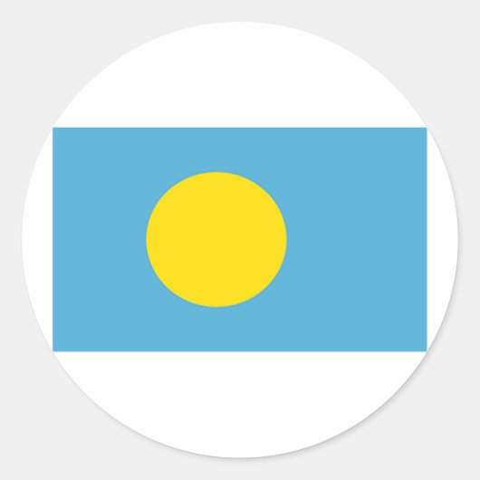 Sticker Rond Drapeau des Palaos (Devant)