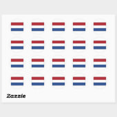 Sticker Rond Drapeau des Pays-Bas (Feuille)