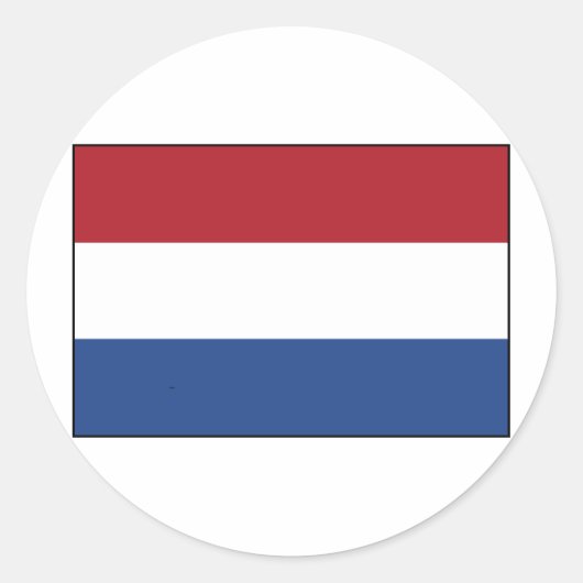 Sticker Rond Drapeau des Pays-Bas (Devant)