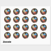Sticker Rond Drapeau des Philippines (Feuille)