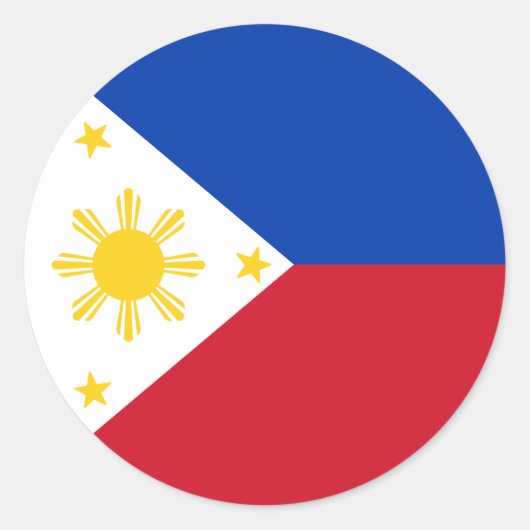 Sticker Rond Drapeau des Philippines (Devant)
