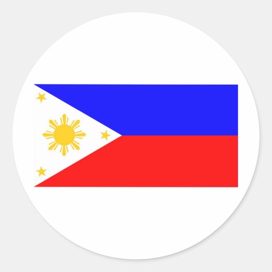 Sticker Rond drapeau des Philippines (Devant)