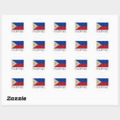 Sticker Rond Drapeau des Philippines (Feuille)