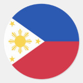 Sticker Rond drapeau des Philippines (Devant)