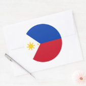 Sticker Rond Drapeau des Philippines (Enveloppe)
