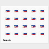 Sticker Rond Drapeau des Philippines (Feuille)