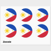 Sticker Rond Drapeau des Philippines Drapeau philippin (Feuille)