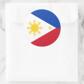 Sticker Rond Drapeau des Philippines Drapeau philippin (Sac)