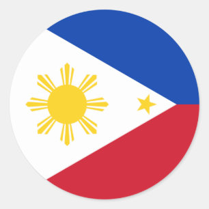 Sticker Rond Drapeau des Philippines Drapeau philippin