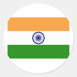 Sticker Rond Drapeau des produits indiens