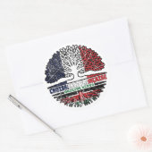 Sticker Rond Drapeau des racines d'arbres du Kenya (Enveloppe)