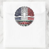 Sticker Rond Drapeau des racines d'arbres du Kenya (Sac)