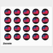 Sticker Rond Drapeau des Samoa (Feuille)