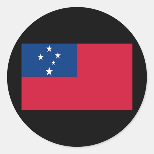 Sticker Rond Drapeau des Samoa (Devant)