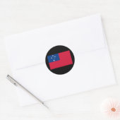 Sticker Rond Drapeau des Samoa (Enveloppe)