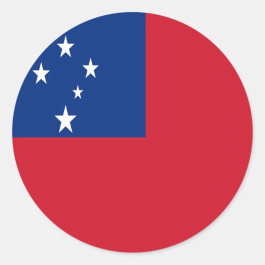 Sticker Rond Drapeau des Samoa (Devant)