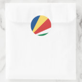 Sticker Rond Drapeau des Seychelles (Sac)