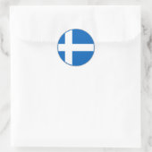 Sticker Rond Drapeau des Shetland (Sac)