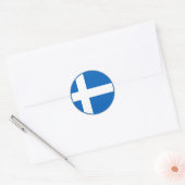 Sticker Rond Drapeau des Shetland (Enveloppe)