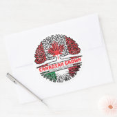 Sticker Rond Drapeau des Trots du Canada (Enveloppe)