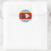 Sticker Rond Drapeau d'Eswatini (Sac)