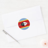 Sticker Rond Drapeau d'Eswatini (Enveloppe)