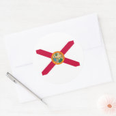 Sticker Rond Drapeau d'État de Floride (Enveloppe)