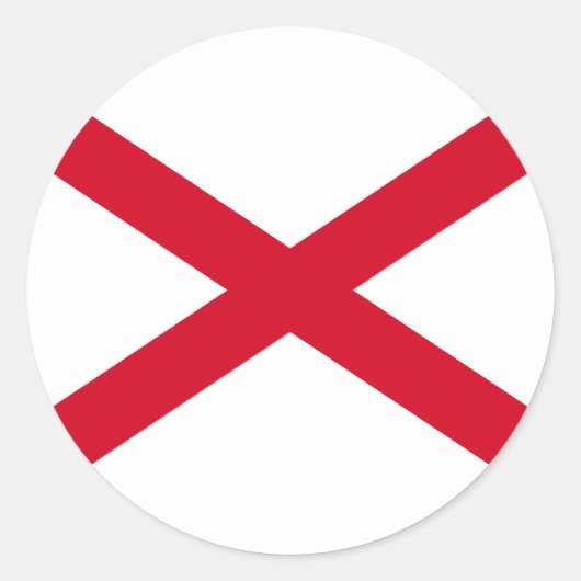 Sticker Rond Drapeau d'État de l'Alabama (Devant)