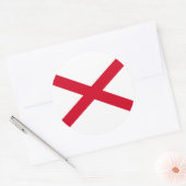 Sticker Rond Drapeau d'État de l'Alabama (Enveloppe)