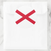 Sticker Rond Drapeau d'État de l'Alabama (Sac)