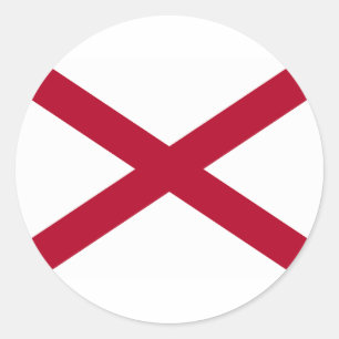 Sticker Rond Drapeau d'État de l'Alabama