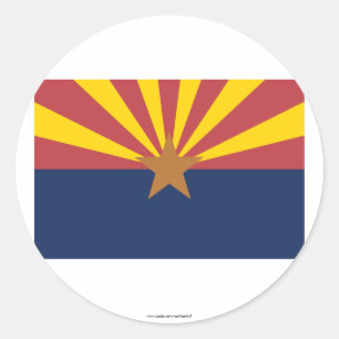 Sticker Rond Drapeau d'État de l'Arizona