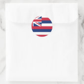 Sticker Rond Drapeau d'État d'Hawaii (Sac)