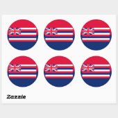 Sticker Rond Drapeau d'État d'Hawaii (Feuille)